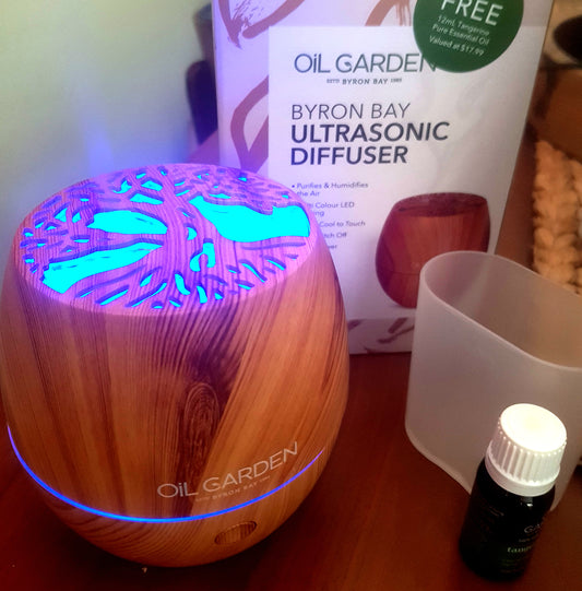 Wood Aromatherapy Diffuser Tree of Life + Bonus Oil *Free Post* Oil Garden